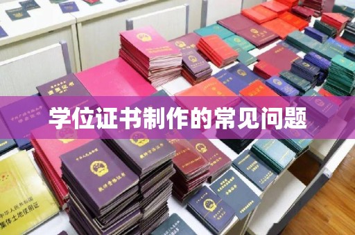 淮滨学位证书制作的常见问题
